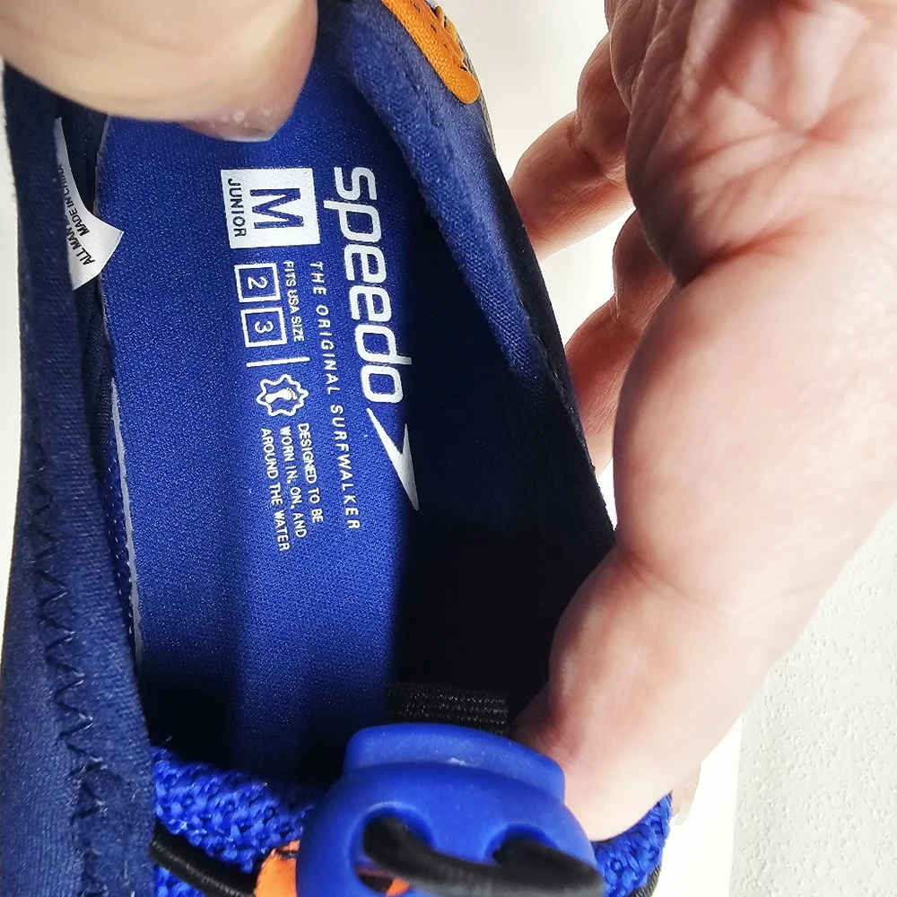 Speedo Junior Surfwalker Shoes - Black/Orange/Blue M